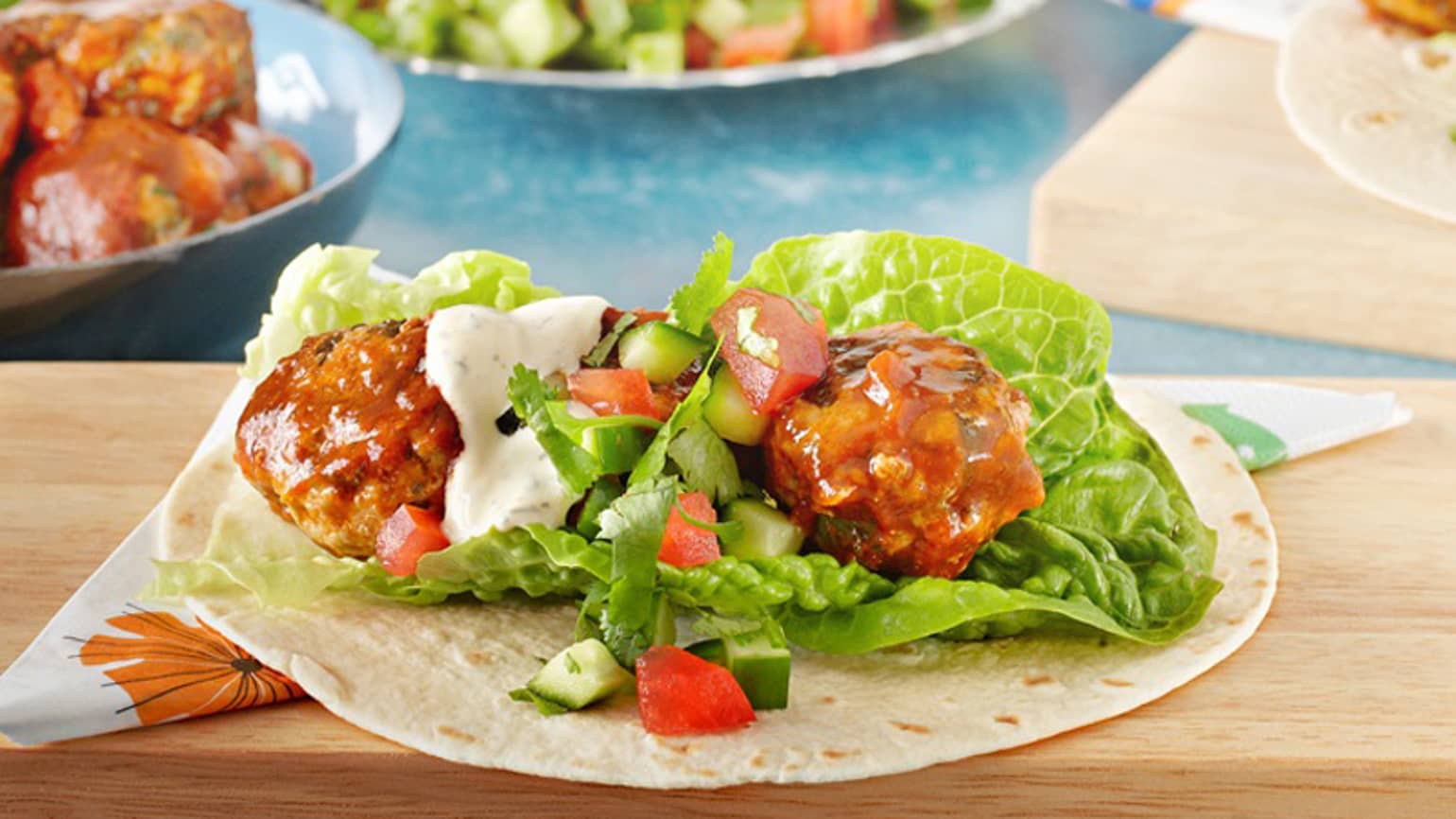 Meatballs & Salsa Soft Tacos Recipe